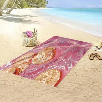 Gold Coin Pattern Beach Towel,Beach Towels for Travel, Quick Dry Towel for Swimmers Sand Proof Beach Towels for Women Men Girls Kids, Cool Pool Towels Beach Accessories Absorbent Towel