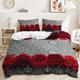 2Pcs/3Pcs Rose Flower Vintage Valentine'S Day Wedding Collection Two Piece Quilt Set Three Piece Set Includes One Quilt Cover 1 Or 2 Pillow Covers Bedding Set