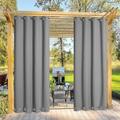 Waterproof Outdoor Curtain Privacy, Sliding Patio Curtain Farmhouse Drapes, Pergola Curtains Grommet For Gazebo, Balcony, Porch, Party, Hotel, 1 Panel