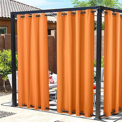 Waterproof Outdoor Curtain Privacy, Sliding Patio Curtain Farmhouse Drapes, Pergola Curtains Grommet For Gazebo, Balcony, Porch, Party, Hotel, 1 Panel