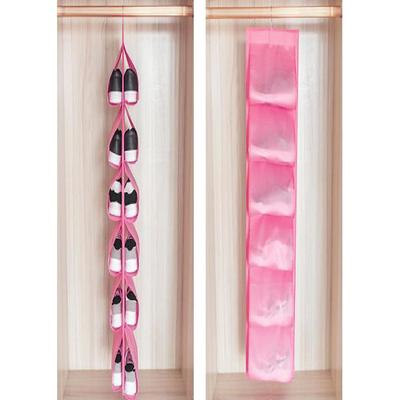 Hanging Shoe Organizer with 12 Grids, Multi-Layer Rotating Non-Woven Closet Storage Bag, Dust-Proof Wardrobe Shoe Holder for Bedroom