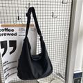 Women's Crossbody Bag Shoulder Bag Canvas Tote Bag Canvas Daily Holiday Zipper Large Capacity Waterproof Breathable Solid Color Balck White Red