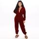 Women's Flannel Adult Onesies Onesie Pajamass Pajama for Adult Jumpsuits Nighty Pure Color Simple Comfort Party Home Christmas Warm Gift Hoodie Long Sleeve Fall Winter Black