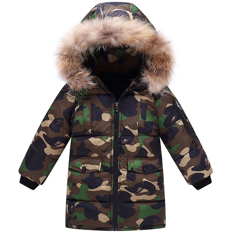 Toddler Boys Down Coat Outerwear Solid Color Long Sleeve Zipper Coat Adorable Daily Black Army Green Winter Fall 3-7 Years