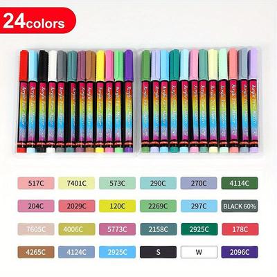 12/24/30 Color Acrylic Paint Pens: Soft Brush Tip Art Markers for Beginners, Perfect for Rock Painting, Easter Decorations More!