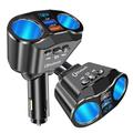 New Bluetooth 5.0 Dual USB Fast Charger 2 Ways Car Cigarette Lighter Socket Car Chargers Splitter Adapter 4.8A Car Phone Charger