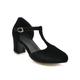 Women's Shoes Heels Pumps Summer New Green One-Line Buckle Velvet Thick Heel Shoes Mary Jane High Heels Princess Shoes