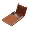 Business Card Holder, Metal Business Card Case Pocket, Card Holder for Women Men, Professional PU Leather Business Card Holders Name Card Holder Purse Card Case with Magnetic Closure