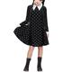 Kid's Wednesday Addams Floral Black Dress Plaits Pigtails Wig For Girls Goth Girl Addams family A-Line Dress Movie Cosplay Costume Gothic Little Black Dress Masquerade Carnival World Book Day Costumes