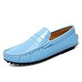 Men's Loafers Slip-Ons Moccasin Drive Shoes Penny Loafers Casual British Daily Office Career Leather Loafer Black White Light Blue Spring Fall