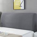 Stretch Bed Headboard Cover,Grey Green Elastic Jacquard Headboard Slipcover, Dustproof Bed Head Cover for Bedroom