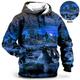 Men's Plus Size Pullover Hoodie Sweatshirt Big and Tall 3D Print Hooded Print Long Sleeve Spring Fall Fashion Streetwear Basic Comfortable Daily Wear Vacation Tops