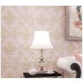 Cool Wallpapers Floral Damask Wallpaper Wall Mural Home Decoration Classic Modern Wall Covering, Non-woven fabric Material Adhesive Required Wallpaper, Bedroom Wallcovering 53x950cm/20.87''x 374''