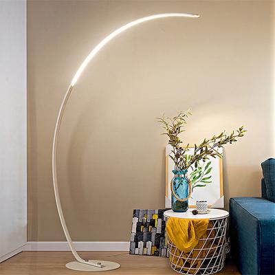 LED Arc Floor Lamp Modern Minimalist Piano Floor Lamp Dimmable Curved Floor Lamp Semicircular Design Efficient Bedside Table Reading Lights with Remote Control