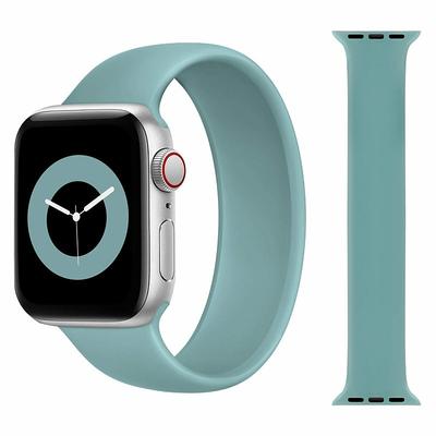 1pc Sport Elastic Silicone Solo Loop Strap for Apple Watch 38mm 40mm 41mm 42mm 44mm 45mm, Replacement Wristband for iWatch Series 7 6 5 4 3 2 1 SE for Men and Women