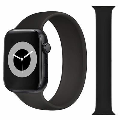 1pc Sport Elastic Silicone Solo Loop Strap for Apple Watch 38mm 40mm 41mm 42mm 44mm 45mm, Replacement Wristband for iWatch Series 7 6 5 4 3 2 1 SE for Men and Women