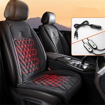 12/24V Heated Car Seat Cover Universal Car Seat Heater 30s Fast Heating Winter Car Heating Cushion Back Warmer Heating Pads