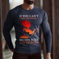 Cool Dragon Flame-Spewing Flying Mythical Creature T-Shirt Gray T shirt Tee Men's Cotton Shirt Vintage Basic Shirt Long Sleeve Comfortable Tee Holiday Spring Fall Designer Clothing S M L XL XXL