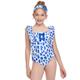 Toddler Swimsuit Kids Baby Girls Summer One-Piece Bow Print One-Piece Swimsuit