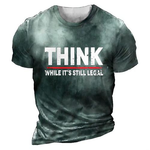 Men's Graphic Letter T shirt Tee Distressed T Shirt Short Sleeve T shirt 3D Print Crew Neck Shirt Vintage Fashion Designer Outdoor Casual Daily Black Blue Green Spring Summer Clothing Apparel S M L