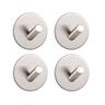 4 Pcs Towel Hooks Self-Adhesive Hooks Waterproof Towel Holder Bathrobe Hooks Wall Hooks No Drilling Stainless Steel Wall Hooks for Bathroom Kitchen Office Cupboard