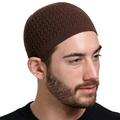 European And American Spring And Autumn Knitted Hat, Unisex Wavy Jacquard Unisex Dome Warm Beanie Cap, Muslim Pullover Knitted Hat , Ideal Choice For Gifts