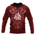 Vikings Hoodie Mens Graphic Prints Daily Classic Casual 3D Pullover Holiday Going Out Streetwear Hoodies Black Red Blue Long Sleeve Hooded Celtic Festival Cotton