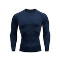 Men's Gym Shirt Sports T-Shirt Crew Neck Long Sleeve Sports Outdoor Fitness Gym Soft Plain Black White Activewear Fashion Sport