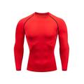 Men's Gym Shirt Sports T-Shirt Crew Neck Long Sleeve Sports Outdoor Fitness Gym Soft Plain Black White Activewear Fashion Sport