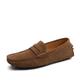 Men's Loafers Slip-Ons Suede Shoes Dress Shoes Moccasin Plus Size Walking Outdoor Daily Mesh Chiffon Loafer Wine Light Brown Green / Blue Summer Spring Fall