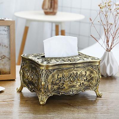 Tissue Box Holder, Vintage Toilet Paper Holder, Elegant Acrylic Facial Tissue Napkin Dispenser Holder For Bedroom, Coffee Table, Bathroom, Home, Restaurant, Wedding