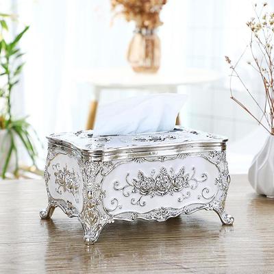 Tissue Box Holder, Vintage Toilet Paper Holder, Elegant Acrylic Facial Tissue Napkin Dispenser Holder For Bedroom, Coffee Table, Bathroom, Home, Restaurant, Wedding