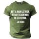 Buy a Man Eat Fish He Day Teach Man To a Lifetime Vintage Casual Street Style Men's 3D Print T shirt Tee Sports Outdoor Going out T shirt Black Blue Army Green Short Sleeve Crew Neck Shirt Summer