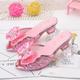 Girls' Slippers Flip-Flops Daily Glitters Heel Slingback Synthetics Breathability Height-increasing Cosplay Big Kids(7years ) Little Kids(4-7ys) Birthday Gift Daily Indoor Outdoor Play Bowknot