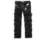 Men's Cargo Pants Cargo Trousers Trousers Multi Pocket Plain Camouflage Full Length Cotton Casual Black khaki Micro-elastic