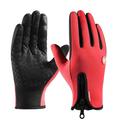 Winter Gloves Touch Screen Warm Gloves Cold Weather Windproof Cycling Driving Riding Bike Telefingers Thermal Gloves Non-Slip Silicone Gel Adjustable Full Finger Mittens