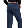 Men's Jeans Trousers Denim Pants Pocket Plain Comfort Breathable Outdoor Daily Going out Cotton Blend Fashion Casual Black Blue