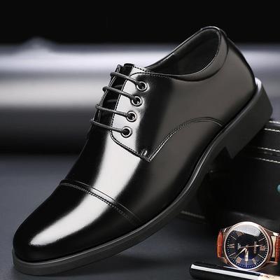 Men's Black Patent Leather Oxford Dress Shoes with Lace-Up Closure for Formal Occasions