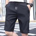 Men's Athletic Shorts Active Shorts Casual Shorts Pocket Drawstring Elastic Waist Plain Comfort Quick Dry Outdoor Daily Going out Fashion Streetwear Black Light Green