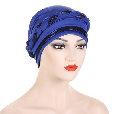 8 Colors Muslim Women Inner Caps Braided Bandanas Hijab Comfort Fashion Turban Hat Colorful Chemo Hats Head Wearing turbante