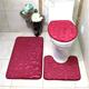 3pcs Bathroom Rugs Set, Ultra Soft Non-Slip Bath Rug And Absorbent Bath Mat Carpets, Includes U-Shaped Contour Rug, Bath Mat, Toilet Lid Cover, Perfect For Bathroom/Shower, Bathroom Accessories, Bathroom Supplies