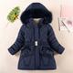 Kids Girls' Down Coat Kids Puffer Jacket Active Pocket School Coat Outerwear 4-12 Years Winter Deep red Black Navy Blue