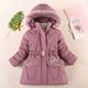 Kids Girls' Down Coat Kids Puffer Jacket Active Pocket School Coat Outerwear 4-12 Years Winter Deep red Black Navy Blue