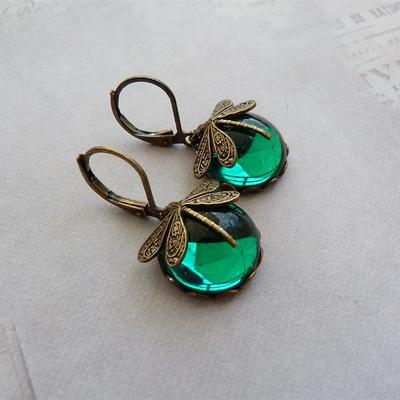 Women's Earrings Vintage Style Dragonfly Cool Vintage Earrings Jewelry claret / Moonstone / Denim Blue For Fall Wedding Party 2pcs