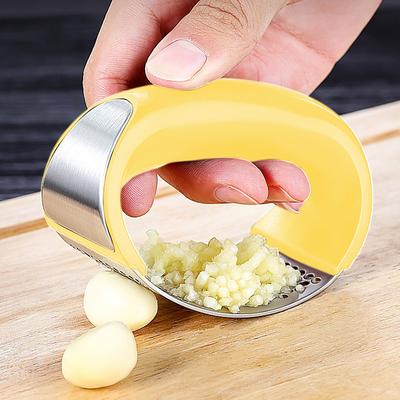 Garlic Press Rocker Stainless Steel Garlic Mincer Garlic Crusher Garlic Chopper for Smash Garlic Press Stainless Steel - Garlic Press Rocker