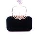 Women's Clutch Bags Velvet Formal Wedding Party Rhinestone Black Wine Red