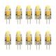 10pcs 1.5W LED COB Bi-pin Light Bulb 300lm G4 Warm White 12V 10W Halogen Replacement No Flicker for Under Cabinet Puck Light Landscape