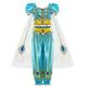 Aladdin and the Magic Lamp Fairytale Princess Jasmine Theme Party Costume Dance Costumes Girls' Movie Cosplay Halloween Silver Wig Yellow Dress Halloween Carnival Masquerade World Book Day Costumes