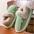 Women's Slippers Fuzzy Slippers Fluffy Slippers House Slippers Warm Slippers Home Daily Solid Color Winter Platform Flat Heel Open Toe Fashion Casual Minimalism Polyester Faux Fur Loafer Red Purple