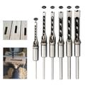 6.4-16mm Square Hole Woodworking Mortise Drill Bit Set Chisel Drill Bits Square Auger Mortising Chisel Drill Set